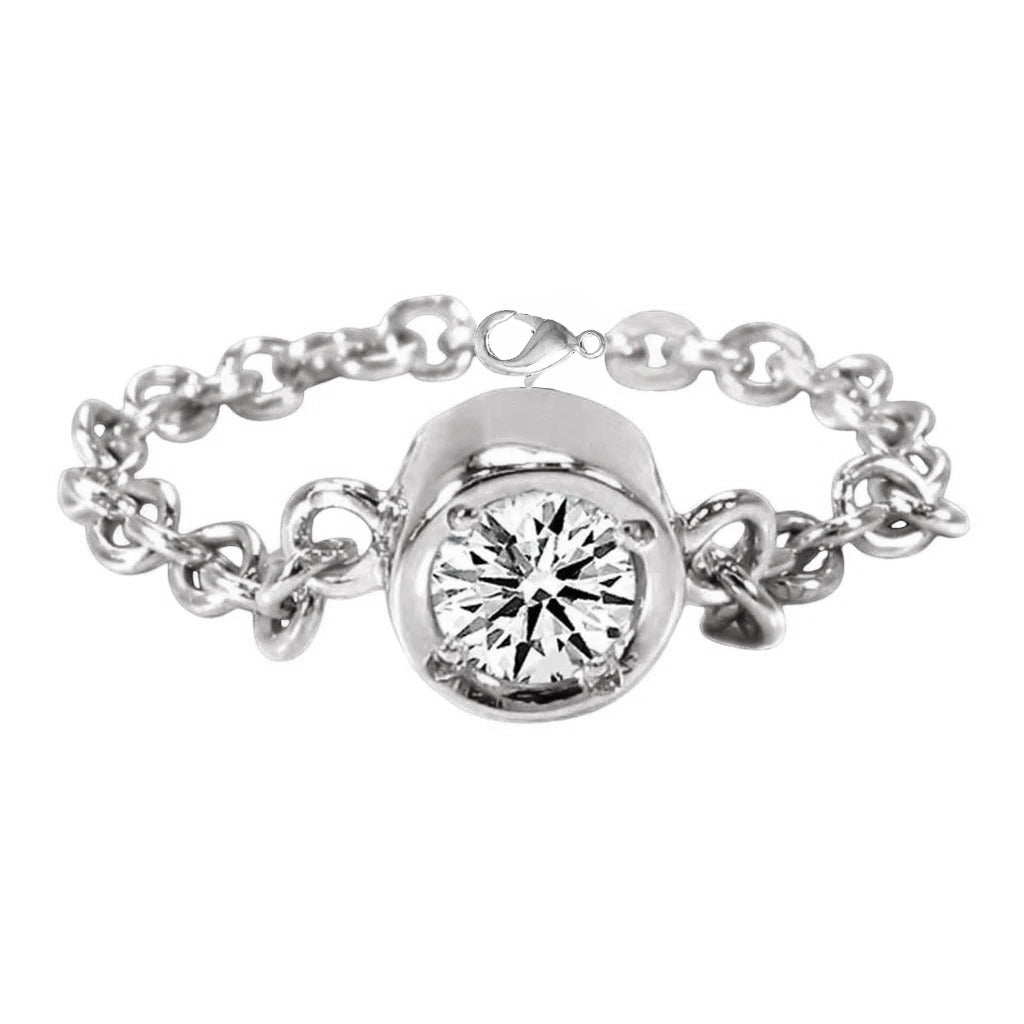 Brilliant Diamond Round Cut Tennis Bracelet in 14 Karat Rose Gold – main view