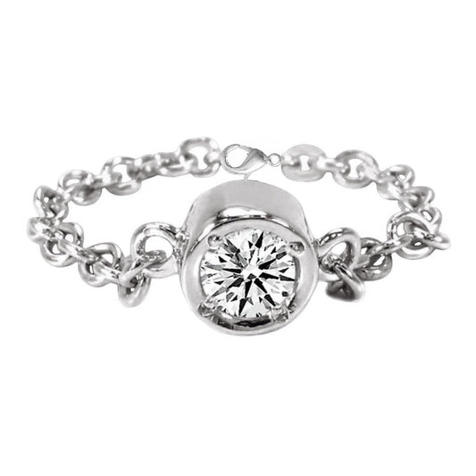 Brilliant Diamond Round Cut Tennis Bracelet in 14 Karat Rose Gold – main view