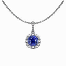 Shimmering Cornflower Blue Sapphire Precious Stone Pendant 1 ct – main view