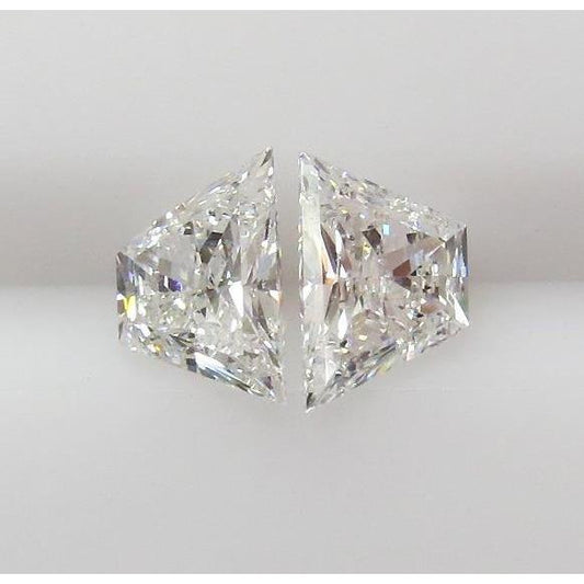 2 Carats Sparkling G VVS1 Trapezoids Cut Loose Diamond Pair