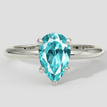 2 Ct. Pear Cut Paraiba Ring