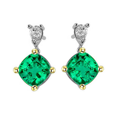 Brilliant Emerald Gemstone Earring 2 ct – main view