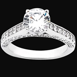 2.01 Carat Diamonds Ring With Accents Jewelry Natural White Gold