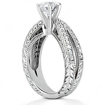 2.01 Carat Real Diamonds Engagement Ring White Gold New