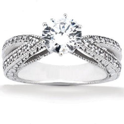 2.01 Carat Real Diamonds Engagement Ring White Gold New