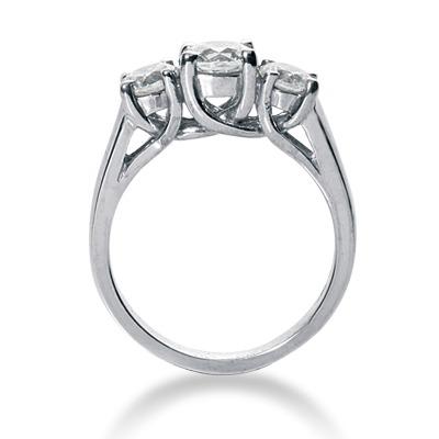 2.01 Carat Real Lucida Diamond Rings White Gold 3 Stone3