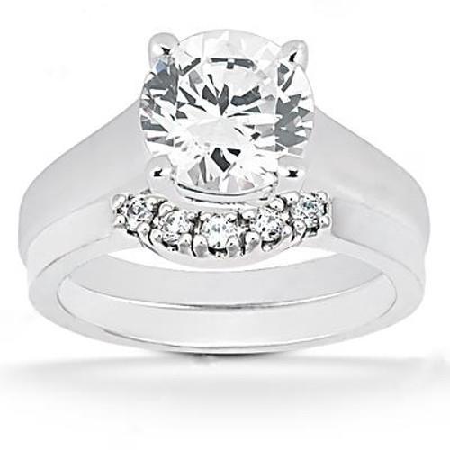 2.01 Ct. Real Diamonds Engagement Ring Set Ring White Gold 14K