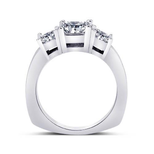 2.11 Carat Princess Natural Diamond Wedding Engagement Ring 