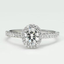2.15 Carats Oval Genuine Diamond Halo Ring
