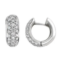 2.2 Ct Round Brilliant Real Cut Diamond Lady Hoop Earrings
