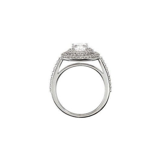 2.20 Carat Genuine Oval Diamond Wedding Halo Anniversary Ring