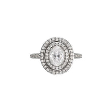 2.20 Carat Genuine Oval Diamond Wedding Halo Anniversary Ring