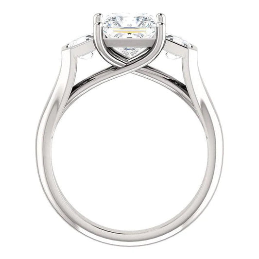 2.20 Carat Three Stone Real Diamond Engagement Ring