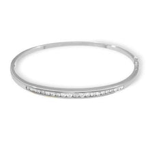 2.20 Carats Channel Set Round Diamond Bangle White Gold 14K