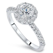2.20 Carats Genuine Diamond Engagement Ring Halo