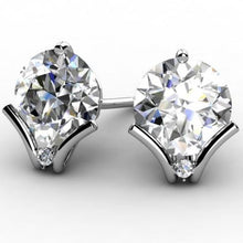 2.20 Carats Genuine Round Brilliant Diamond Stud Earring White Gold