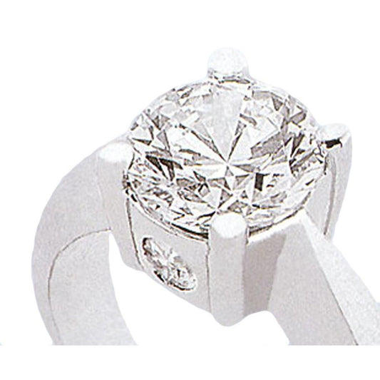 2.20 Carats Round Genuine Diamond Three Stone Anniversary Ring White Gold 14K