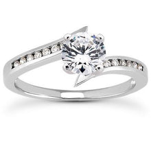 2.20 Ct Tension Like Sparkling Natural Round Cut Diamonds Wedding Ring New