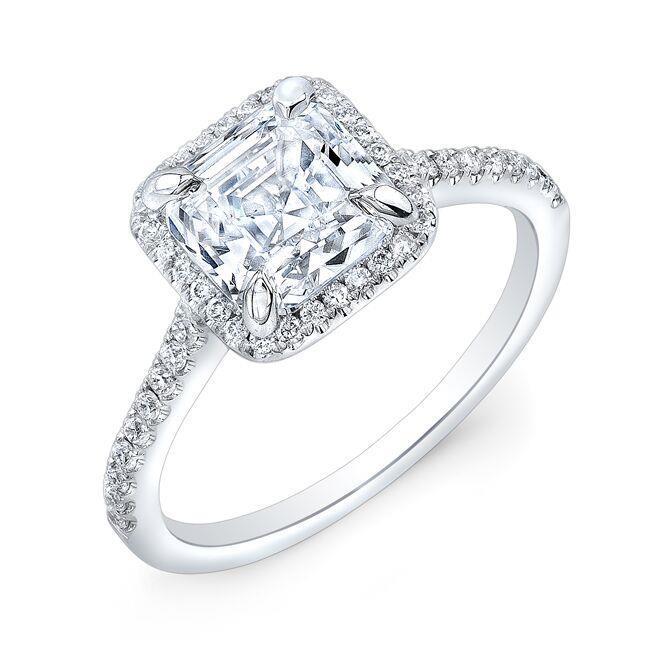 2.23 Carats Genuine Diamond Engagement Ring Halo