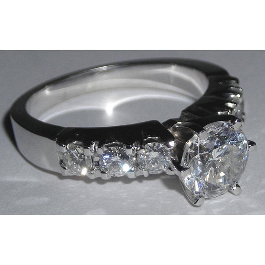 2.23 Ct Natural Diamond White Gold Engagement Ring