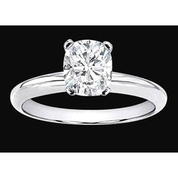 2.25 Carat Cushion Natural Earth Mined Diamond Engagement Ring Solitaire