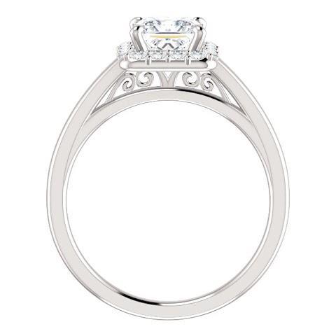 2.25 Carats Halo Princess Round Diamond Anniversary Ring