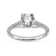 2.25 Carats Natural Diamond Engagement Ring With Accents White Gold 14K