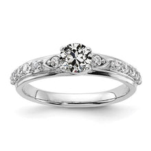 2.25 Carats Real Round Old Miner Diamond Wedding Ring With Accents