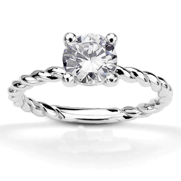 2.25 Ct Round Brilliant Cut Real Diamond Wedding Solitaire Ring