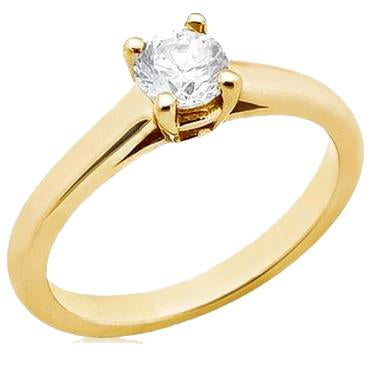 2.25 Ct. Genuine Diamonds Solitaire Yellow Gold Ring New