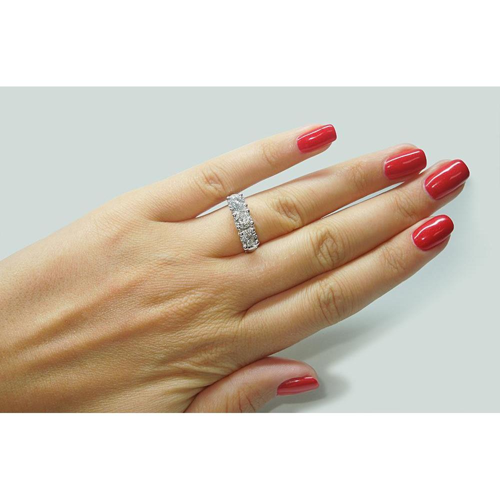 2.25 Ct. Round Genuine Diamond Lucida Style Ring White Gold New