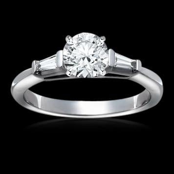 2.25 Ct. Three Stone Natural Diamond Ring White Gold New