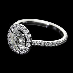 2.25 Ct.Natural Diamond Halo Setting Ring Wedding Jewelry New