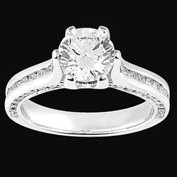 2.26 Carat Round Natural Earth Mined Diamond Engagement Ring Women Gold Jewellery