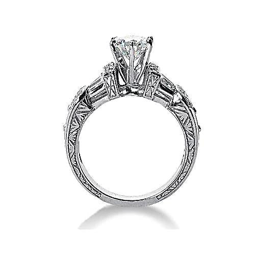 2.26 Ct Genuine Diamonds Engagement Ring Vintage Style Jewelry2