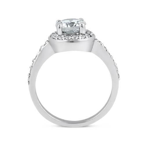 2.30 Ct Solitaire With Accents Halo Ring Natural Round Diamonds2