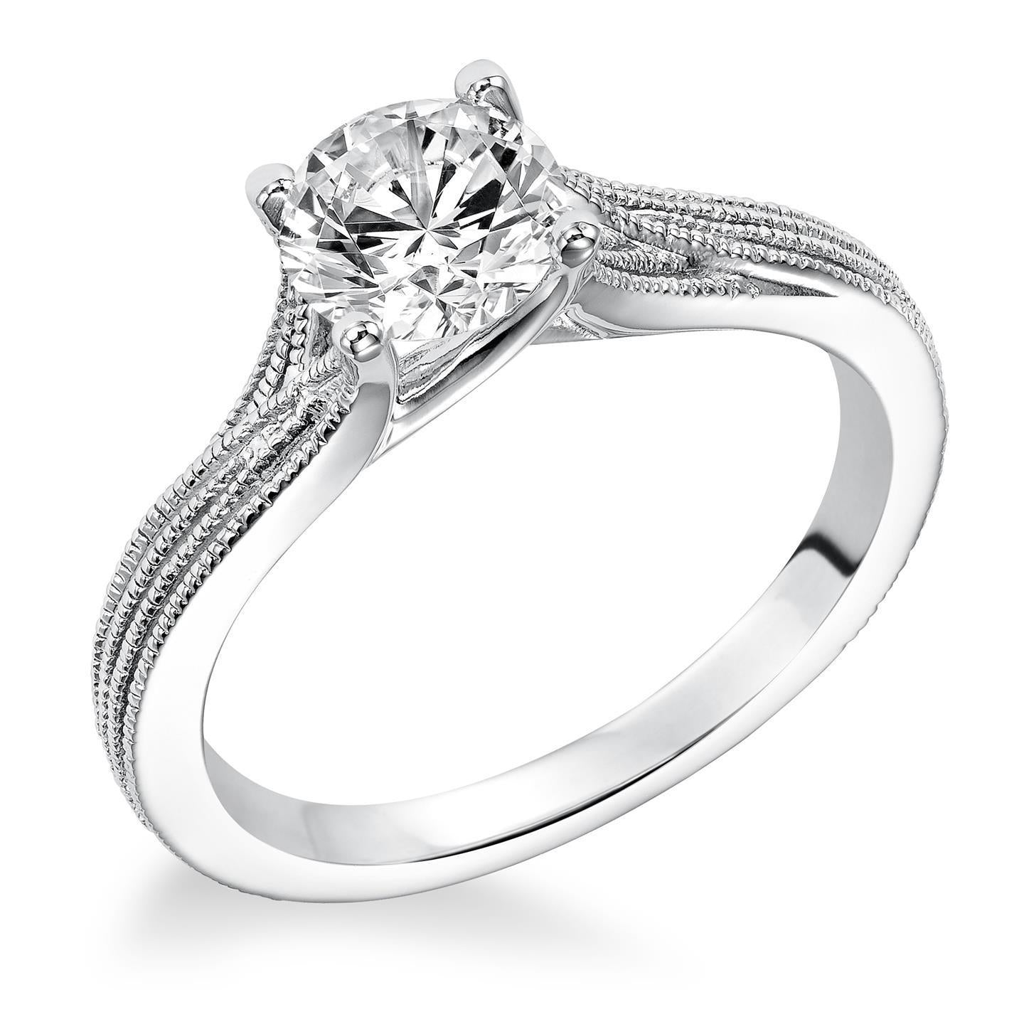 2.35 Carat Sparkling Solitaire Natural Diamond Wedding Ring 14K White Gold