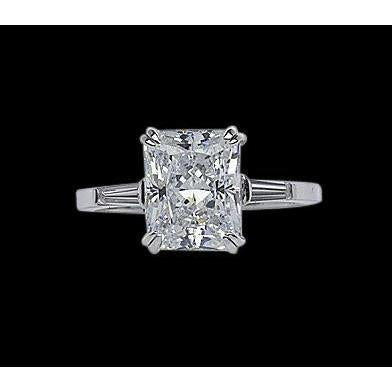 2.35 Ct.Natural Diamonds Three Stone Royal Engagement Ring Gold