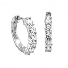 2.4 Ct Prong Set Round Real Natural Earth Mined Diamond Hoop Earring