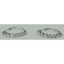 2.4 Ct Round Diamond  Natural Women Hoop Earring 14K White Gold