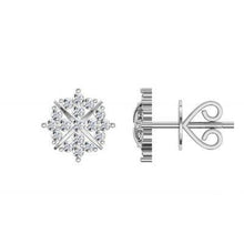 2.4 Ct Round Genuine Diamond Stud Earring 14K White Gold