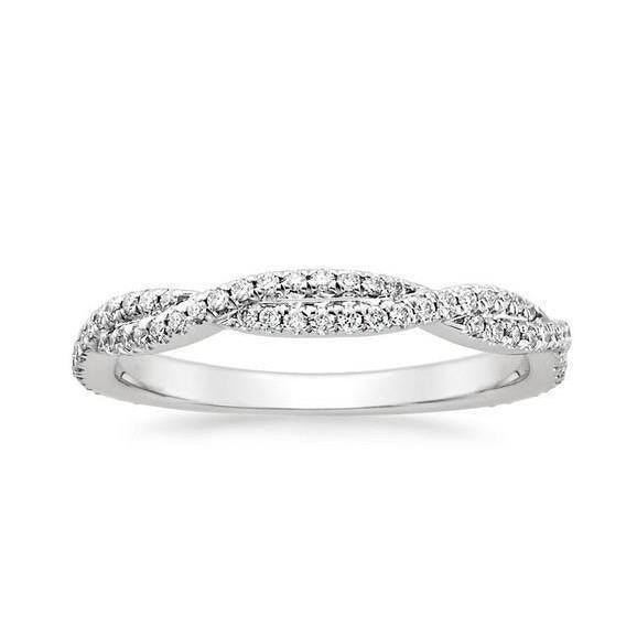 2.4 Ct Sparkling Round Cut Natural Diamond Wedding Band