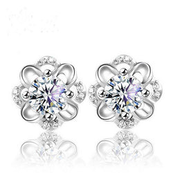 2.40 Carats Round Real Diamond Stud Earring White Gold Jewelry New