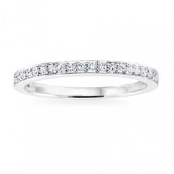 2.40 Ct Half Eternity Natural Earth Mined Diamond Women Band 14K White Gold