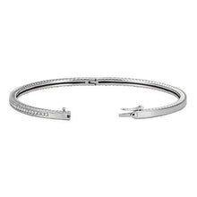 2.40 Ct Round Pave Set Natural Diamond Bangle 14K White Gold