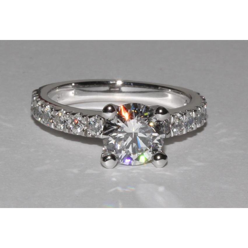 2.40 Ct. White Gold Diamond Engagement Ring Accents
