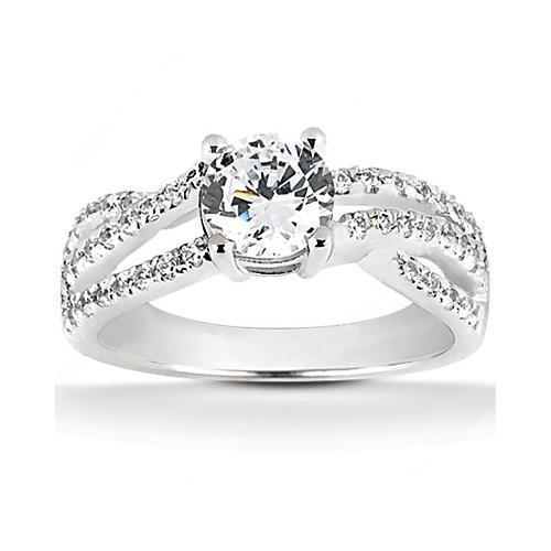 2.45 Ct. Real Diamond Engagement Ring Twisted Shank New Jewelry