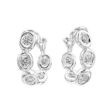 2.5 Carat Bezel Set Round Real Diamond Hoop Style Lady Earring Gold 14K