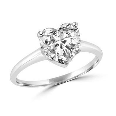 2.5 Carat Heart Real Diamond Solitaire Ring