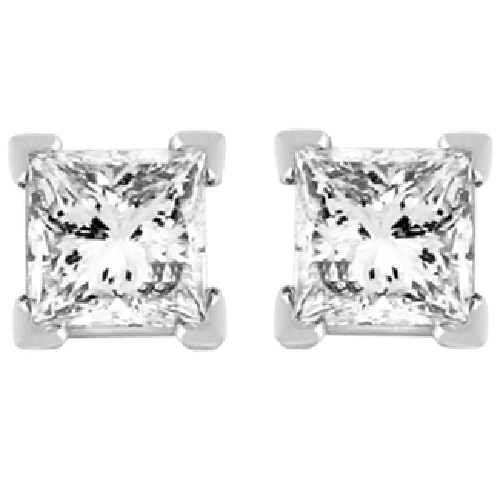 2.5 Carat Prong Set Real Diamond Stud Earring White Gold Jewelry 14K